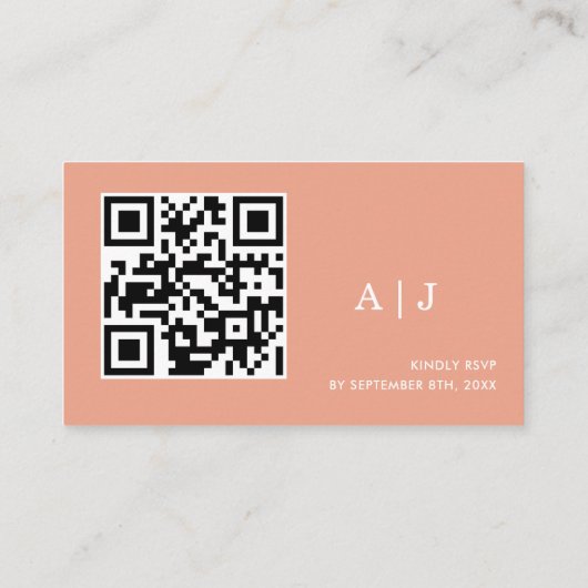 Peach Pink Orange Boho Disco Hochzeitsdetails Begleitkarte (Rückseite)