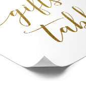 Peach & Pink Peony Blume Gifts Table Sign Poster (Ecke)