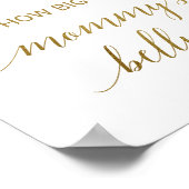 Peach & Pink Peony Blume wie groß ist Mama's Bauch Poster (Ecke)