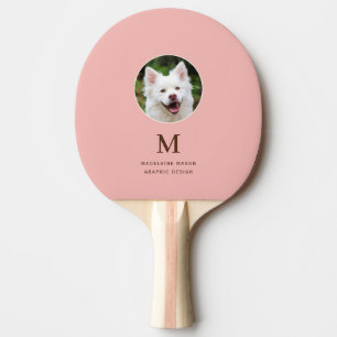 Peach Pink Pet Foto Personalisiert Tischtennis Schläger