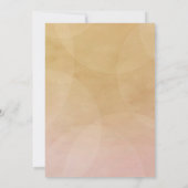 Peach Pink Romantic Sunset Wedding Einladung (Rückseite)