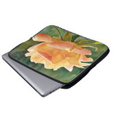Peach Pink Rose Art Flower Laptop Sleeve Cover (Vorne Knopf)