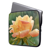 Peach Pink Rose Art Flower Laptop Sleeve Cover (Vorderseite Links)