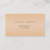 Peach Pink Rose Pastel Foxier Gold Metallische Blü Visitenkarte (Rückseite)