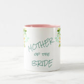 Peach Pink Roses Bride Mutter Hochzeit Zweifarbige Tasse (Mittel)