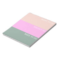 Peach Pink Sage Color Block Strichen to do List