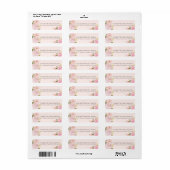 Peach Pink Spring Rose Address Labels (Vorne)