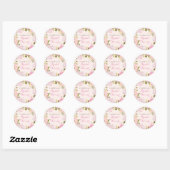 Peach Pink Spring Rose Brautparty Sticker (Blatt)