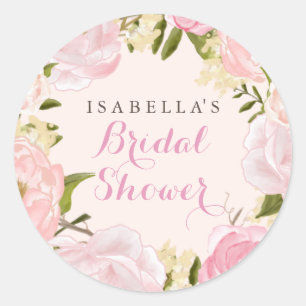 Peach Pink Spring Rose Brautparty Sticker