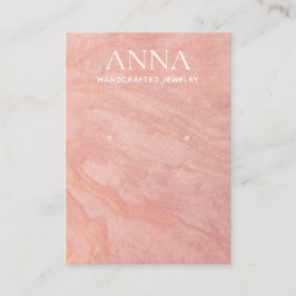 Peach Pink Stone Earring Display Visitenkarte