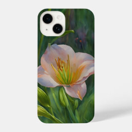 Peach Pink Tropical Liege Blume Art Phone Case iPhone 14 Hülle