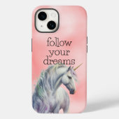 Peach Pink Unicorn Dream Case-Mate iPhone Hülle (Rückseite)
