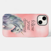 Peach Pink Unicorn Dream Case-Mate iPhone Hülle (Rückseite (Horizontal))