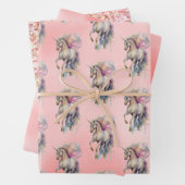 Peach Pink Unicorn Dream Geschenkpapier Set (Beispiel)