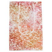 Peach Pink Unicorn Dream Glitzer Mittlere Geschenktüte (Rückseite)