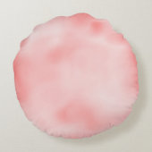 Peach Pink Unicorn Dream Rundes Kissen (Rückseite)