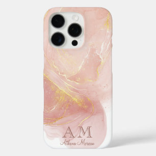 Peach Pink Watercolor Tinte individuell einstellba iPhone 16 Pro Hülle