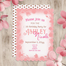 Peach, Pink Wilde Blume Border Birthday Party