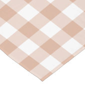 Peach Plaid Gingham Retro Color Table Runner Kurzer Tischläufer (Ecke)