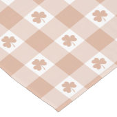 Peach Plaid Shamrock Clover Retro Table Runner Kurzer Tischläufer (Ecke)