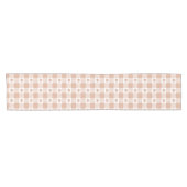Peach Plaid Shamrock Clover Retro Table Runner Kurzer Tischläufer (Horizontal)