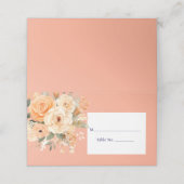 Peach Platzkarte Guest Table No. Response Card (Außenseite Aufgefaltet)
