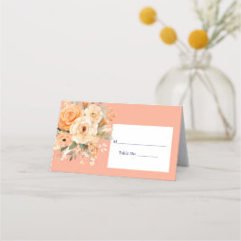 Peach Platzkarte Guest Table No. Response Card