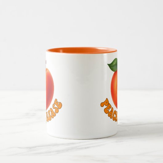 Peach Please Funny Two-toned Zweifarbige Tasse (Mittel)