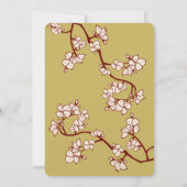 Peach/Plum Blossom Blumen Double Xi Foto Chinesisc Save The Date (Rückseite)