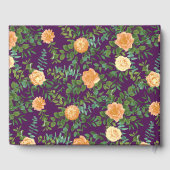 Peach & Plum Lila Peony & Rose Blumenhochzeit Gästebuch (Rückseite)