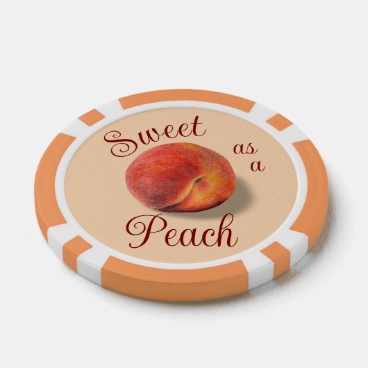 Peach Poker Chips (Einzeln)