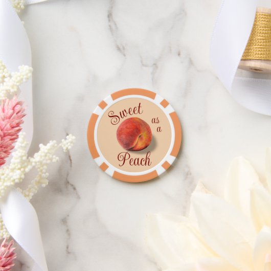 Peach Poker Chips (Hochzeit)