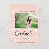 Peach Polka Dot Custom Photo Graduate Graduation (Vorne/Hinten)