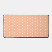 Peach Polka Dot Schreibtischunterlage (Vorderseite)