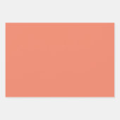 Peach Polka Dot Wide Striping und Solid Wra Geschenkpapier Set (Vorderseite 3)