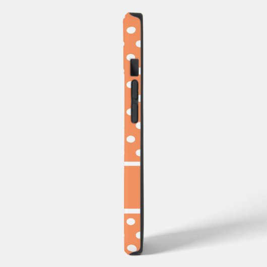 Peach Polka Dots Case-Mate iPhone Hülle (Rückseite / Links)