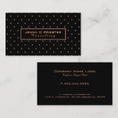 Peach Polka Dots Muster Visitenkarte (Vorne/Hinten)