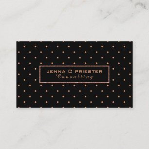 Peach Polka Dots Muster Visitenkarte
