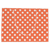Peach Polka Dots Pattern Dot Pattern Illustrator T Große Geschenktüte (Rückseite)