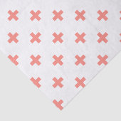 Peach polka Kreuze auf weiß Seidenpapier (Ausschnitt)