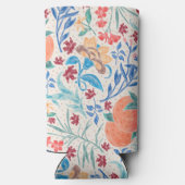 Peach Polka Pattern Monogram Selters Dosenkühler (Rückseite)