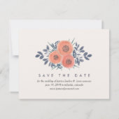 Peach Poppies Speichern der Datumskarten mit Foto- Save The Date (Vorderseite)