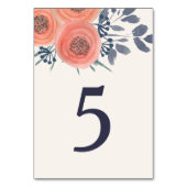 Peach Poppies-Tischnummer Tischnummer (Vorderseite)
