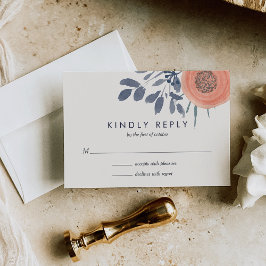 Peach Poppies Wedding RSVP Response