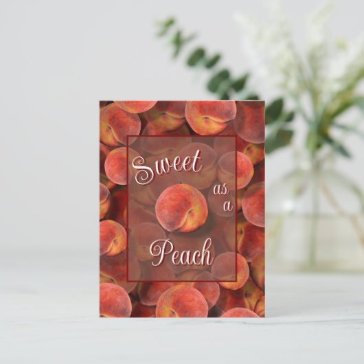 Peach Postcard Postkarte (Stehend Vorderseite)