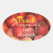 Peach Preserve Ovaler Aufkleber (Vorderseite)
