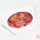 Peach Preserve Ovaler Aufkleber (Umschlag)