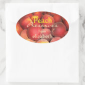 Peach Preserve Ovaler Aufkleber (Tasche)