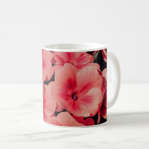 Peach Primrose Blume Art Kaffeetasse