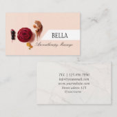 Peach puff Massage Visitenkarte (Vorne/Hinten)